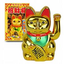 Japonų maneki-neko Kinų laiminga katė Click4Toys auksas