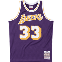 Mitchell & Ness NBA Swingman Jersey Los Angeles Lakers 1983-84 Kareem Abdul-Jabbar - Dydis XXL (SMJYAC18109-LALPURP83KAB Marškinėliai)