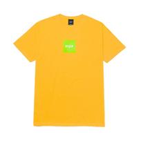 HUF Essentials Box Logo T-Shirt Lemon Yellow - Dydis M (TS01666-LMYLW Marškinėliai)