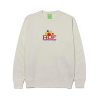 HUF Fun Pullover Off White - Dydis XL (PF00464-OFFWH Džemperiai)