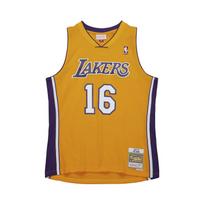 Mitchell & Ness NBA Gold Swingman Jersey Los Angeles Lakers 2009-10 Pau Gasol - Dydis L (SMJY7609-LAL09PGALTGD Marškinėliai)