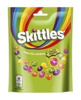 Kramtomieji saldainiai SKITTLES Crazy Sours rūgštūs vaisių skonio traškiame cukraus glajuje, 152 g