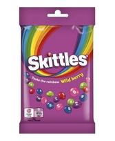 Kramtomieji saldainiai SKITTLES, Wild Berry laukinių uogų skonio traškiame cukraus glajuje, 95g