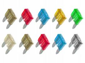 China MINI Car Fuses, pack of 10 (5A, 7A, 5A, 10A, 15A, 20A, 25A, 30A)