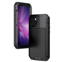 Šarvuotas metalinis aliuminio telefono dėklas iPhone 14 13 12 11 Pro XS MAX XR X 7 8 6 6S Plus SE Pilnai apsaugantis buferis Smūgiams atsparus dangtelis for iPhone 13 Mini juoda