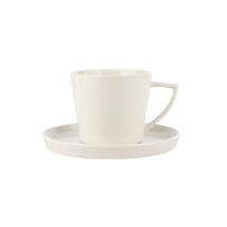 Puodelis su lėkštute AURORA WHITE HOME MODERN
