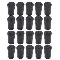 20 vnt Trekking stulpo šiaurietiško ėjimo lazdos laipiojimo lazdele pakeitimas Alpenstock lauko stovyklos žygio apsauginės dangtelio antgalio gumos medžiaga 20pcs