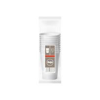 Vienkartiniai puodeliai ILAJA WHITE, 230 ml,10 vnt