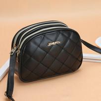 Madingas mini PU odinis languotas krepšys Kasdienis „Messenger Crossbody“ krepšys Tvirtas pečių krepšys