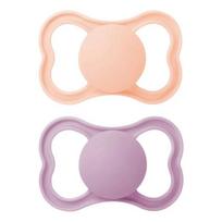 Čiulptukas Mam Air Silicone Pink, 6-16 mėn, 2 vnt.