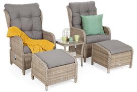 Lauko baldų komplektas Sofia, Beige/Beige Melange
