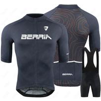BERRIA Vyrų dviračių marškinėlių rinkinys 2024 m. Vasaros dviračių drabužiai Trumpomis rankovėmis Kalnų dviračių drabužiai Maillot Ciclismo Hombre XXXXXL