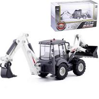 1/50 mastelio metalo liejimo žaislinių automobilių lydinio, inercinio modelio, apsaugančio nuo kritimo, 4 ratų daugiafunkcinio ekskavatoriaus inžinerinio transporto priemonių rinkinio žaisliniai automobiliai, sunkvežimiai Kalėdos 1/50-Size:23*4.7*7.5cm balta