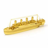 Auksinio metalo „pasidaryk pats“ surinkimo modelis 3D dėlionės „Titanic“ modelis dėlionės žaislas