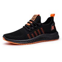 Men's Shoes Breathable Soft Sole Sports Shoes Fashion All-match Anti-slip Wear-resistant Running Shoes 39 oranžinė