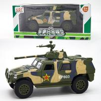 1:50 mastelio karinis žaislinis sunkvežimis Armijos šarvuotas kovinis tankas Visureigis Traukiamas kariuomenės žaislai Atgal su šviesa ir garsu 1/50-Size:15.5*7*7.5cm kamufliažinė žalia spalva
