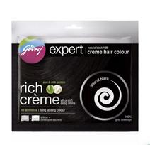 Kreminiai plaukų dažai, natūralūs juodi (40 g), Expert Creme plaukų spalva Natural Black, Godrej