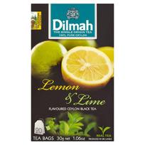 Citrinų ir žaliųjų citrinų skonio juodoji arbata DILMAH, 20vnt