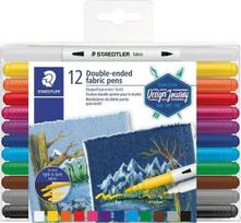 Dvigubų tekstilės žymeklių rinkinys Staedtler Design Journey, 12 vnt.