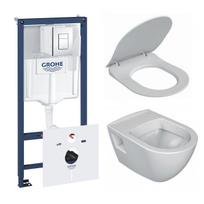 Komplektas: rėmas Grohe Rapid SL 5-in-1 ir unitazas Ravak Endo su Soft Close dangčiu