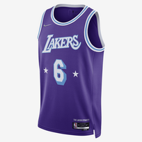 Nike NBA Los Angeles Lakers City Edition Dri-FIT Swingman Jersey LeBron James - Dydis XL (DB4032-506 Marškinėliai)