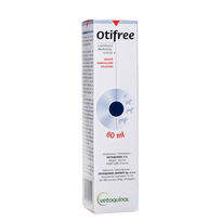 VETOQUINOL Otifree ausų valymo tirpalas šunims ir katėms, 60 ml
