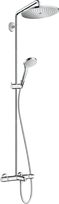 Termostatinė dušo / vonios sistema Croma Select S Showerpipe 280 1jet, chromo / balta, 26792000