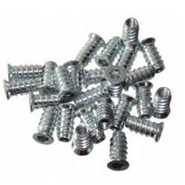 Medinė dviguba sriegio mova M6x12mm - 10vnt - Baldų skirtukas - Varžtas - Veržlė
