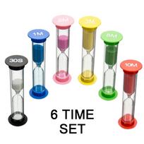 6 vnt. smėlio laikmatis plastikinis smėlio laikrodis spalvotas smėlio laikrodis mažas 30 sek./1 min./2 min./3 min./5 min./10 min. smėlio laikrodis 6 pcs with a lot