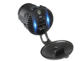 USB+USB-C M18B montuojamas automobilinis įkroviklis
