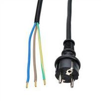 Solight flekso kabelis, 3x 1,5mm2, guminis, juodas, 2,5m