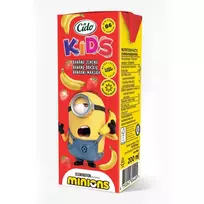 Gaivusis gėrimas su bananų ir braškių sultimis CIDO KIDS MINIONS 9%, 200 ml