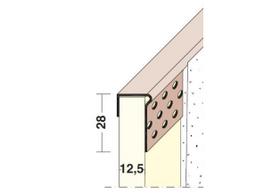 PVC apsauginis užbaigimo profilis 3787 skirtas 12,5mm GKP krašto apdailai 3.05m PRT