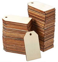 Modelinė fanera etiketės forma 3.0mm 57x32mm