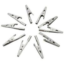 Laboratorinė krokodilo jungtis 51mm - neizoliuotas spaustukas - 10 vnt
