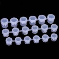 Plastikinis indelis 6x5ml su kubiniu cirkoniu - kombinuoti, uždari indai