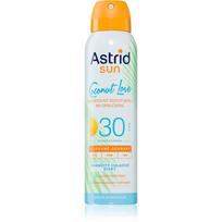 Astrid Sun Coconut Love žymių nepaliekantis purškiklis nuo saulės SPF 30 didelė apsauga nuo saulės 150 ml