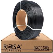 3D plastikas PET-G 1.75mm 1kg refill pakuotė Rosa3D - Black