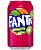Gaivusis gėrimas FANTA Strawberry  - Kiwi, gazuotas, 0, 33 l, skardinė, D
