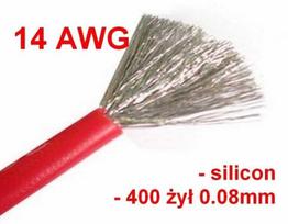 Oem Alavuotas varinis silikoninis kabelis 14AWG – 400 laidų – 2.0 mm2 – raudonas – lankstus