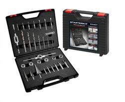 Sriegiklių ir sriegpjovių rinkinys Exact Starterkit Metal; M3-M12; 35 vnt.