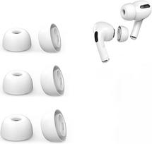 3 poros dėžutės silikoniniai ausų antgaliai, skirti Airpods Pro ir Airpods Pro 2-osios kartos ausinių priedai, keičiami ausų antgaliai (S, M, L) balta