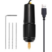 Z-U36 mini rankinis elektrinis gręžtuvas USB perforatorius 5V galios mažas šlifavimo įrankis juvelyrinių perlų dervai juoda