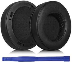 K812 pakaitiniai ausų pagalvėlės, suderinamos su AKG K812/K812 Pro ausinėmis su užspaudžiamais mygtukais, ausų pagalvėlės pagamintos iš minkštos baltyminės odos juoda