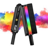 GODOX MINI LC500R 20W RGB rankinė fotografijos lempa Nešiojama LED lemputė LED lazdelė 2470mAh baterija juoda