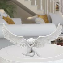 1 vnt. verkiantis angelas sodo statula deivės angelo statulos dervos papuošalai angelo sparno miniatiūrinės figūrėlės kiemo kiemui namų dekoravimui angelų statulos 1pc balta