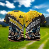 Men's T-shirt Professional Truck Driver Pattern T-shirt Casual Short Sleeve Tee Oversized Men Clothing Tops Business Wear Summer S