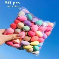 50 Mini Version Water Droplet Beauty Egg makiažo kempinė, skirta tiek sausam, tiek šlapiam naudojimui, tinkama naudoti namuose, kelionėse ir lauke