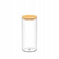 Stiklainis, 1500 ml, WILMAX stiklainis su bambuko dangteliu 1500 ml