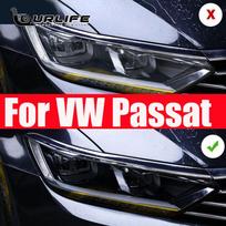 TPU juoda skaidri automobilio priekinių žibintų apsauginė plėvelė, skirta Volkswagen Passat B8 2018 lipdukas vw variantas 2pcs